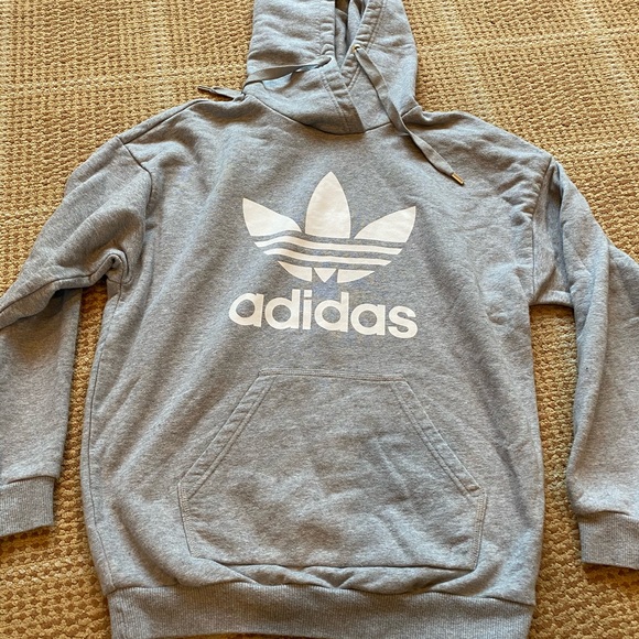 Adidas gray hooded sweatshirt!!! - Picture 1 of 5